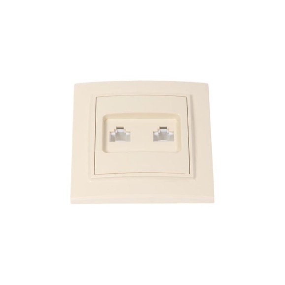 Розетка EKF Минск RJ-45+Phone СП бежевый ERK00-135-20