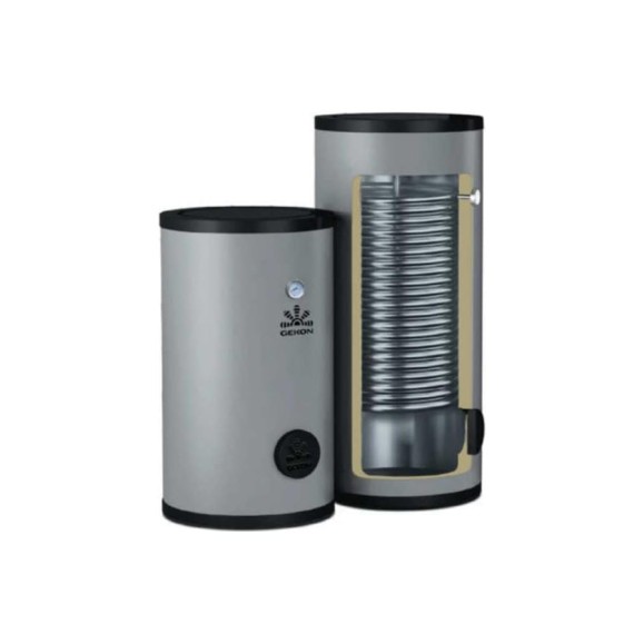 Напольный бойлер GEKON BXL 400 л, с 1-м ТО, 100 кВт, INOX, GK4001XL