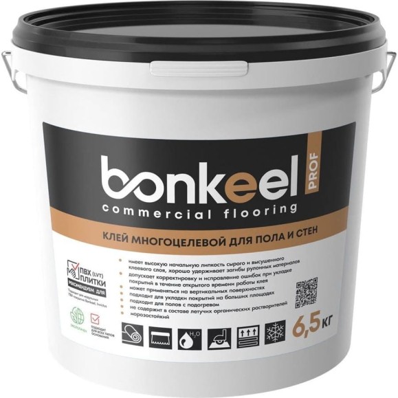 Клей многоцелевой BONKEEL Prof для пола и стен, 6,5 кг 627733 Клей многоцелевой BONKEEL Prof для пола и стен, 6,5 кг 627733