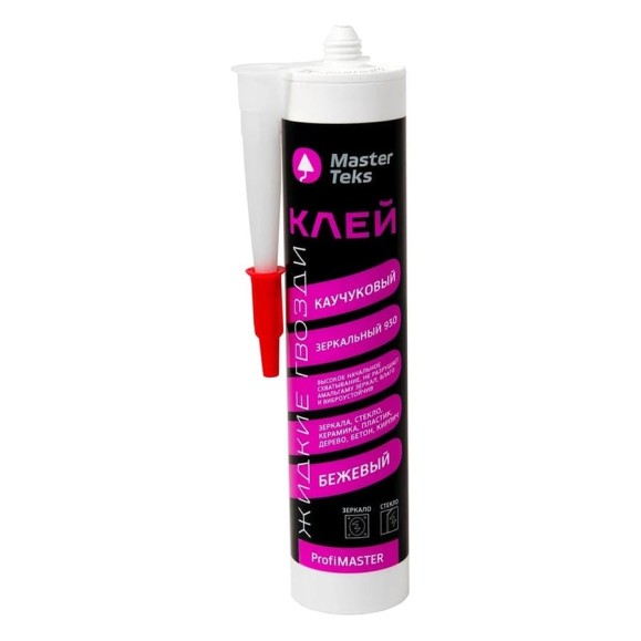 Клей MASTERTEKS PROFIMASTER каучуковый 930 для зеркал 400 г бежевый 273503 Клей MASTERTEKS PROFIMASTER каучуковый 930 для зеркал 400 г бежевый 273503