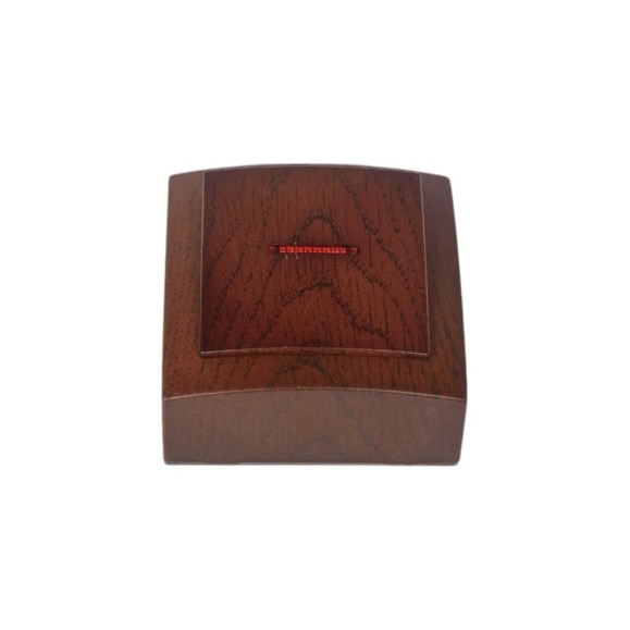 Выключатель NILSON 1ОП с подсветкой орех Themis wood 26271002