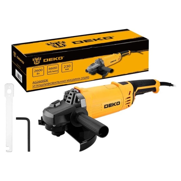Углошлифовальная машина DEKO (УШМ) AG2600DK, 230 мм, 2600 Вт 083-1031 Углошлифовальная машина DEKO (УШМ) AG2600DK, 230 мм, 2600 Вт 083-1031