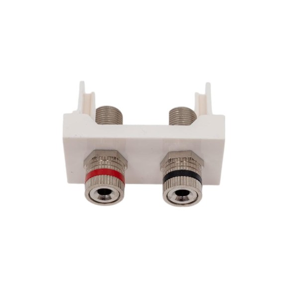 Розетка LANMASTER Mosaic 22.5x45, с адаптером BC-043, белая, LAN-WA-LP-SPK-WH