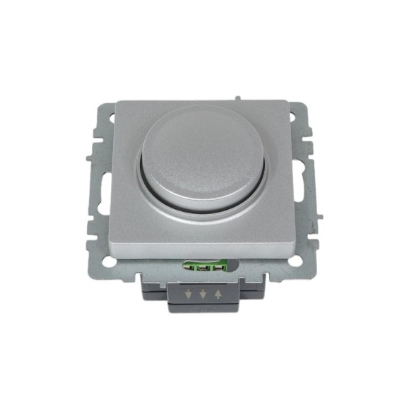 Поворотно-нажимной светорегулятор IEK Brite 600вт сс10-1-0-бра алюминий BR-D20-0600-K47
