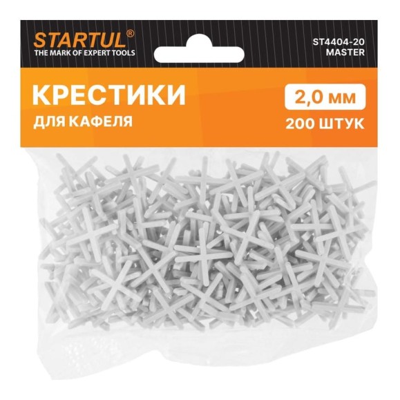 Крестики для кафеля MASTER 2 мм, 200 шт STARTUL ST4404-20