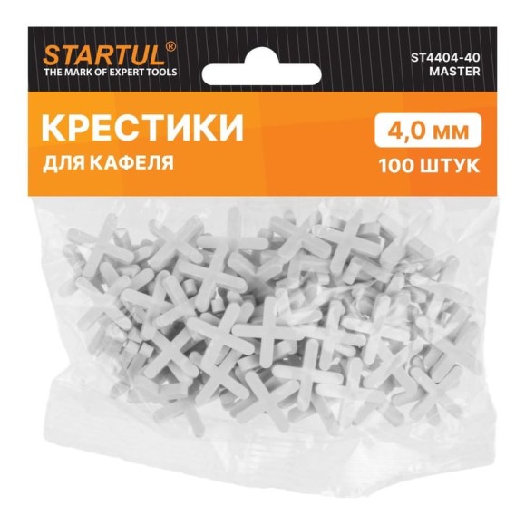 Крестики для кафеля MASTER 4 мм, 100 шт STARTUL ST4404-40