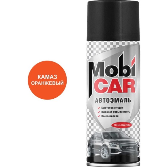 Аэрозольная автоэмаль Mobicar 520 мл камаз оранжевый RAL 2009 0501-KAM MC Аэрозольная автоэмаль Mobicar 520 мл камаз оранжевый RAL 2009 0501-KAM MC