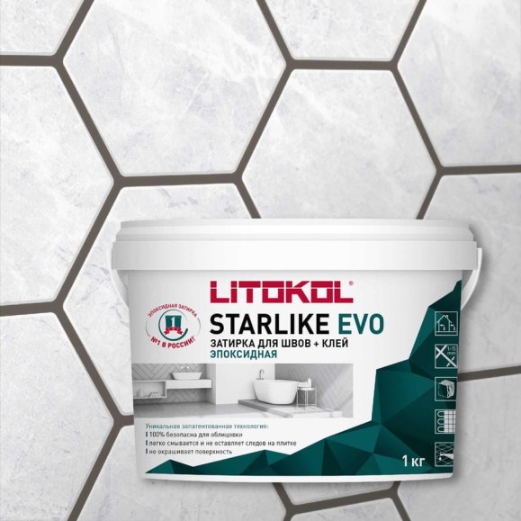 Эпоксидный состав для укладки и затирки мозаики LITOKOL STARLIKE EVO S.232 CUOIO 485290002 Эпоксидный состав для укладки и затирки мозаики LITOKOL STARLIKE EVO S.232 CUOIO 485290002
