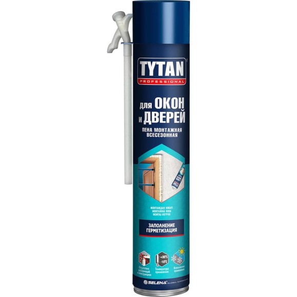 Пена монтажная для окон и дверей TYTAN PROFESSIONAL 750 мл, всесезонная 265152