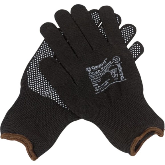 Нейлоновые перчатки с микроточечным покрытием Gward Touch Point, р. XL, 12 пар P3001/XL Нейлоновые перчатки с микроточечным покрытием Gward Touch Point, р. XL, 12 пар P3001/XL