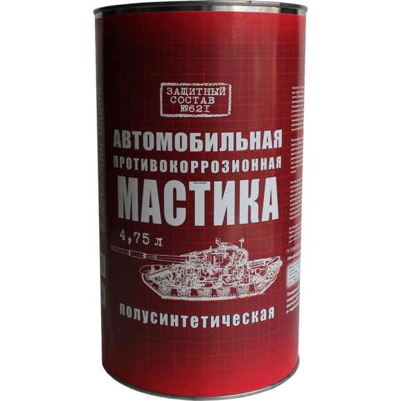 Мастика ПЕТР 621, антикоррозийная, полусинтетическая, противошумная, банка, 4.75 л 621PS4,75L Мастика ПЕТР 621, антикоррозийная, полусинтетическая, противошумная, банка, 4.75 л 621PS4,75L