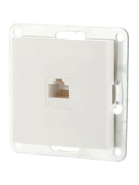 Розетка компьютерная LK Studio RJ-45 категория 5е с накладкой (белый) LK80 846104-1
