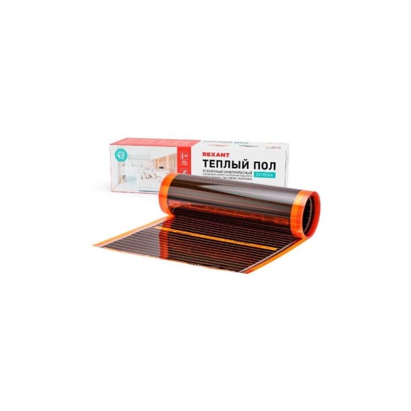 Пленочный теплый пол REXANT Extrema 220 В, 5 м², 0.5x10 м, 1100 Вт 51-0527-7 Пленочный теплый пол REXANT Extrema 220 В, 5 м², 0.5x10 м, 1100 Вт 51-0527-7