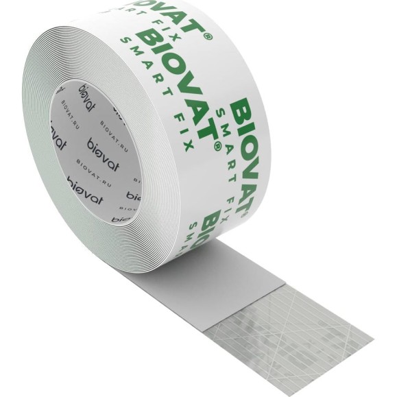 Клейкая армированная лента BIOVAT ® SMART FIX 60 мм х25 м BV010 Клейкая армированная лента BIOVAT ® SMART FIX 60 мм х25 м BV010