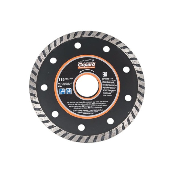 Круг алмазный Turbo 115x22 мм Gepard GP0802-115