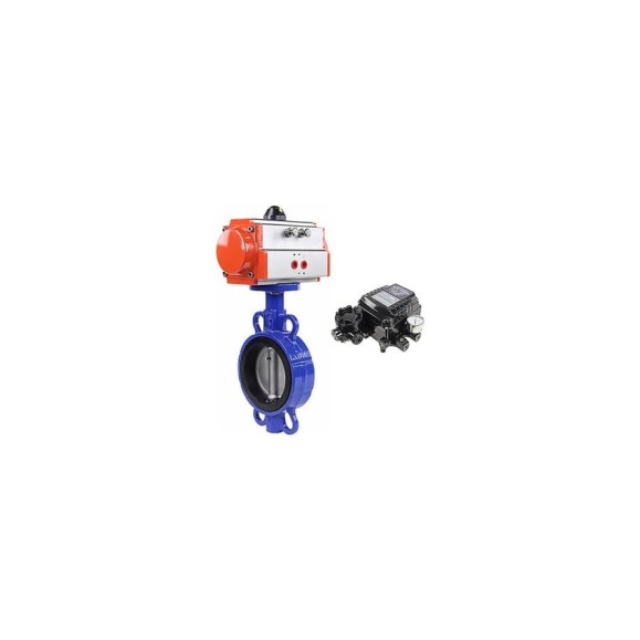 Затвор DN.ru QT450-304-NBR-2W-Fb-H Ду150 Ру16 LUG пневмопривод, позиционер D050-52737