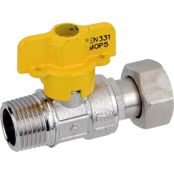 Kран шаровой для газа Bugatti Rp1/2"x G3/4" арт.571 05710003