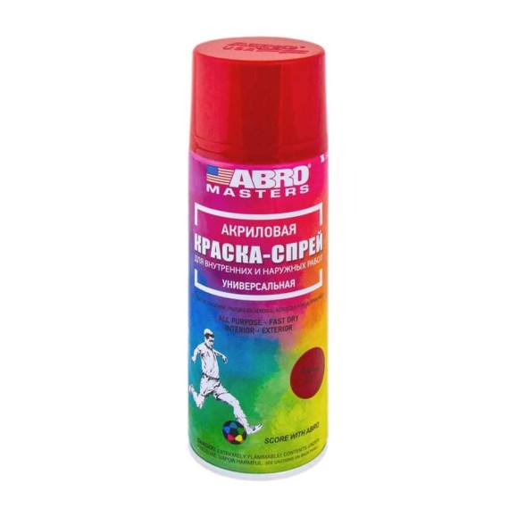 Краска-спрей ABRO акриловая, № 75 красная SP-075