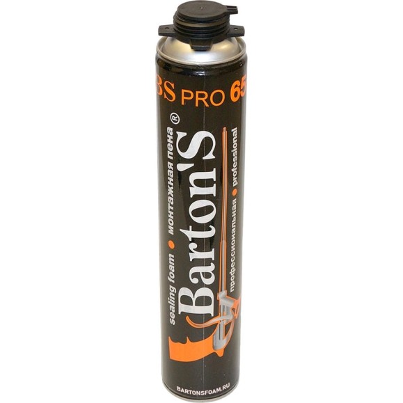 Профессиональная монтажная пена BARTON'S BS PRO 65+, 880 мл BR238 Профессиональная монтажная пена BARTON'S BS PRO 65+, 880 мл BR238