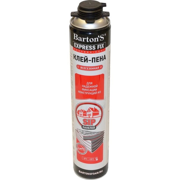 Клей-пена BARTON'S всесезонная, EXPRESS FIX для SIP-панелей, 870 мл BR303