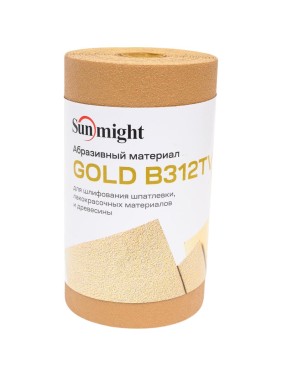 Шлифовальная бумага GOLD B312T в рулонах 5 м, 115 мм, P100, золотистая SUNMIGHT 30307R