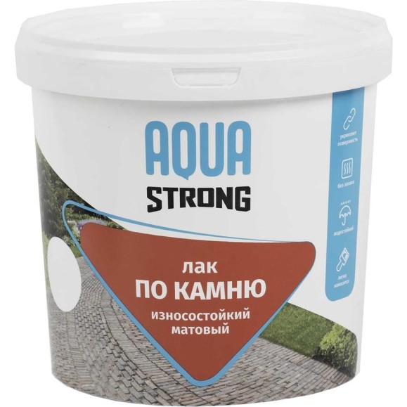 Лак по камню износостойкий Aquastrong матовый, 2,5 кг/2,5 л 4607130865095 Лак по камню износостойкий Aquastrong матовый, 2,5 кг/2,5 л 4607130865095