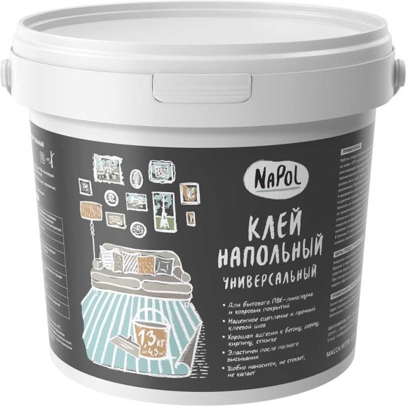 Клей напольный универсальный GOLDBASTIK NaPol 1.3 кг КНУ 1