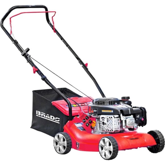 Газонокосилка бензиновая BRADO BL40 40 см, ручной, 3,5 л.с., пластиковая дека, травосборник 45 л 00-00024914