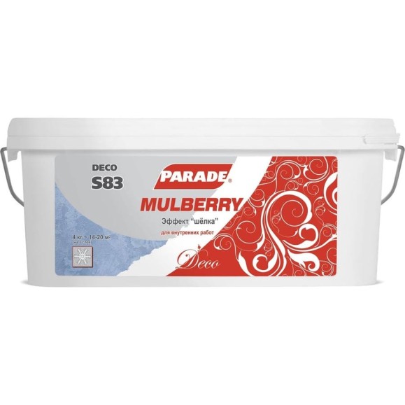 Декоративное покрытие с эффектом шелка PARADE Mulberry S83 3,6 кг ЛА-00003182