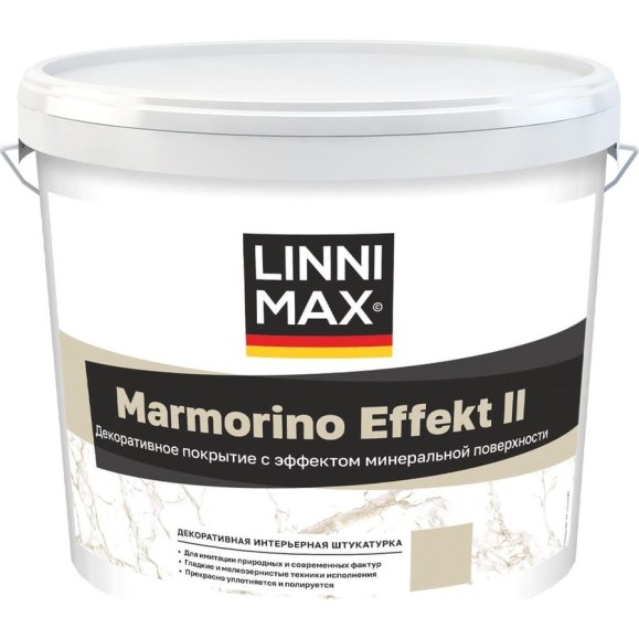Декоративная интерьерная штукатурка Marmorino LINNIMAX Effect II / Марморино Эффект II, 7 кг 948105984
