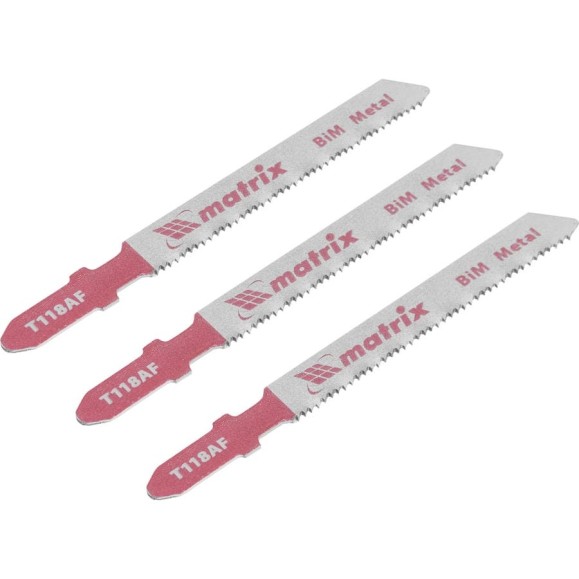 Полотна для электролобзика по металлу Bimetal Professional (3 шт; 1.2х55х76 мм) MATRIX 78209
