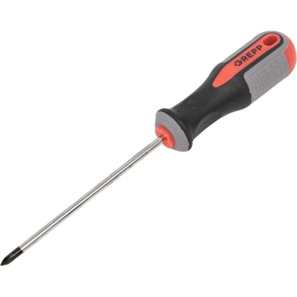Крестовая отвертка GREPP PH0*100мм, CrV, 3х-компонентная рукоятка 201-015