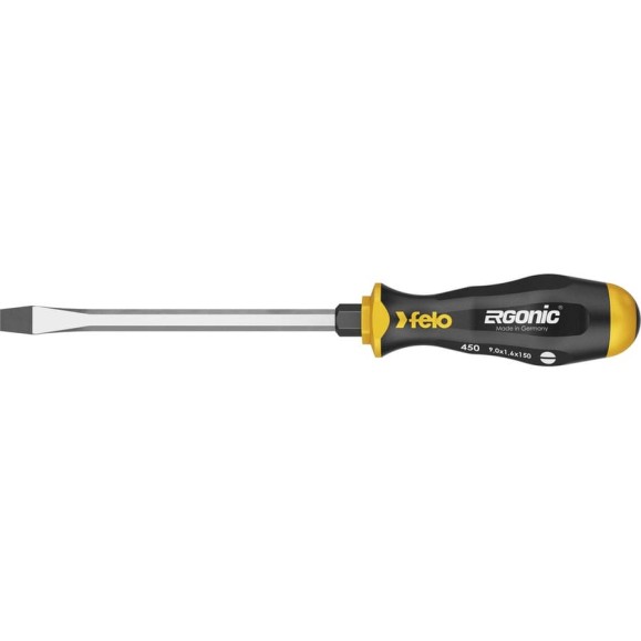 Плоская шлицевая ударная отвертка Felo Ergonic 7,0X1,2X130 45007040 Плоская шлицевая ударная отвертка Felo Ergonic 7,0X1,2X130 45007040