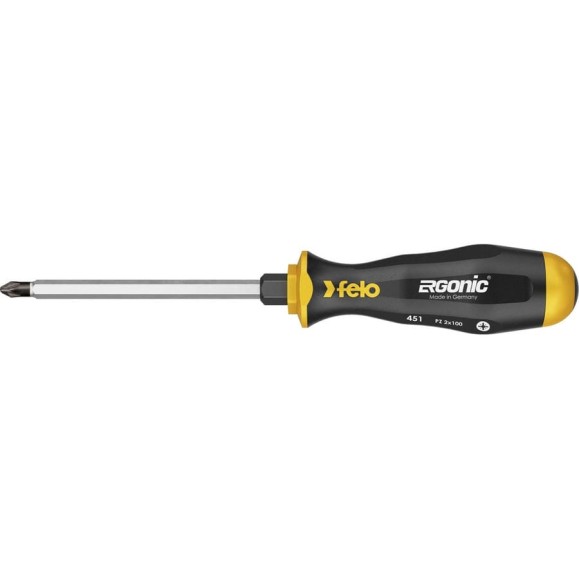 Ударная крестовая отвертка Felo Ergonic PZ1x80 45110240 Ударная крестовая отвертка Felo Ergonic PZ1x80 45110240
