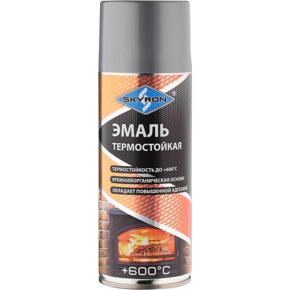 Термостойкая эмаль SKYRON серебристая SR-53002