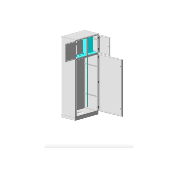 Корпус MULTICOLOR ВРУ-2 IP-54 (450x2000x450) со съемными боковыми панелями (ШхВхГ) RAL 7035; без монтажных панелей MLT.VRB2.54.45.20.45.BMP Корпус MULTICOLOR ВРУ-2 IP-54 (450x2000x450) со съемными боковыми панелями (ШхВхГ) RAL 7035; без монтажных панелей MLT.VRB2.54.45.20.45.BMP