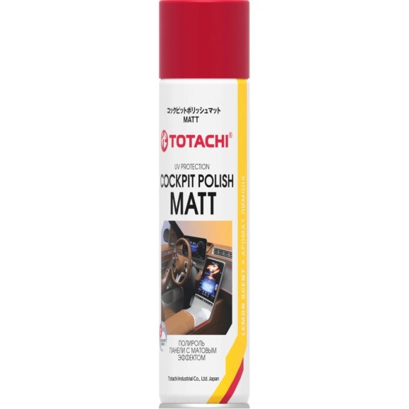 Полироль-пластика с матовым эффектом Totachi COCKPIT POLISH MATT 0,4 л с запахом лимона 9F240