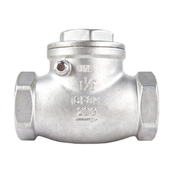 Клапан обратный SCV-316 1 1/2″ DN.ru Ду40 Ру16 муфтовый, поворотный, нержавеющая сталь D100-00497