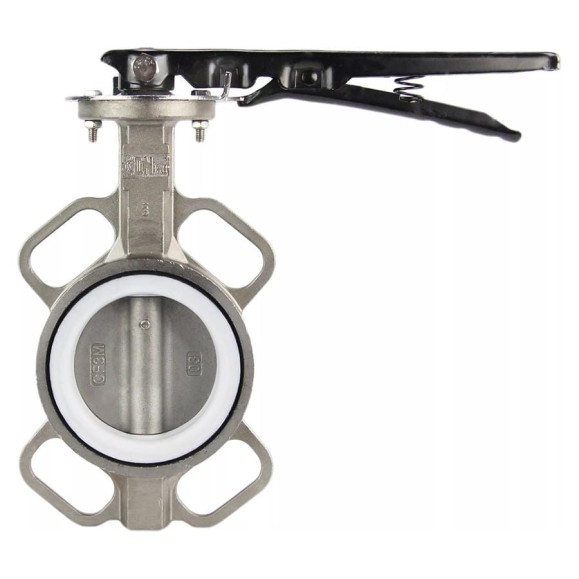 Дисковый поворотный затвор DN.ru 316L-316L-PTFE Ду50 Ру16 с рукояткой D050-01717