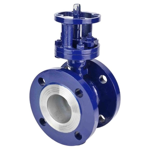 Дисковый поворотный затвор DN.ru WCB-316-M-F-ISO Ду300 Ру25 с тройным эксцентриситетом D050-46248