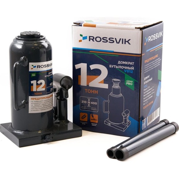 Домкрат бутылочный Rossvik PRO V012 г/п 12.0 т V012 PRO Домкрат бутылочный Rossvik PRO V012 г/п 12.0 т V012 PRO