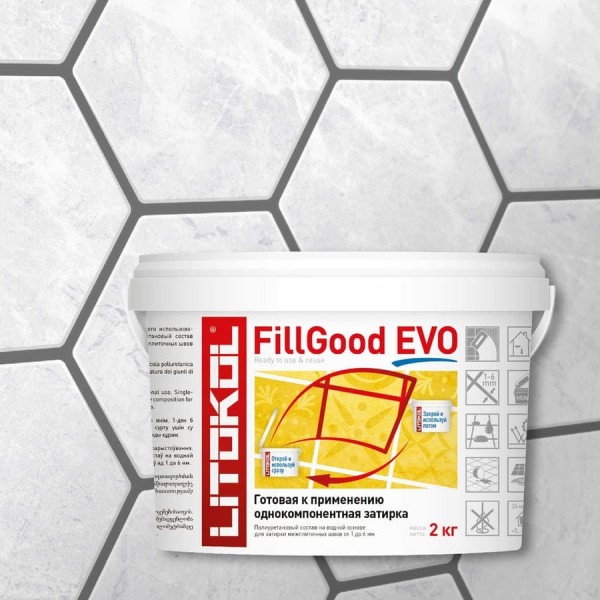 Полиуретановый состав для затирки швов LITOKOL FillGood EVO F.125 GRIGIO CEMENTO 496300002