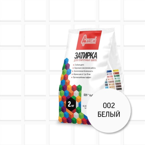 Затирочная смесь для плиточных швов Старатели 2 кг, белый 002 3277/3486
