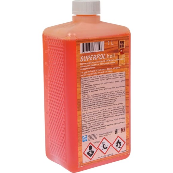 Очиститель SUPERPOL HELL (1 л; светлый) для мебели из дерева Pramol 4509.201 Очиститель SUPERPOL HELL (1 л; светлый) для мебели из дерева Pramol 4509.201