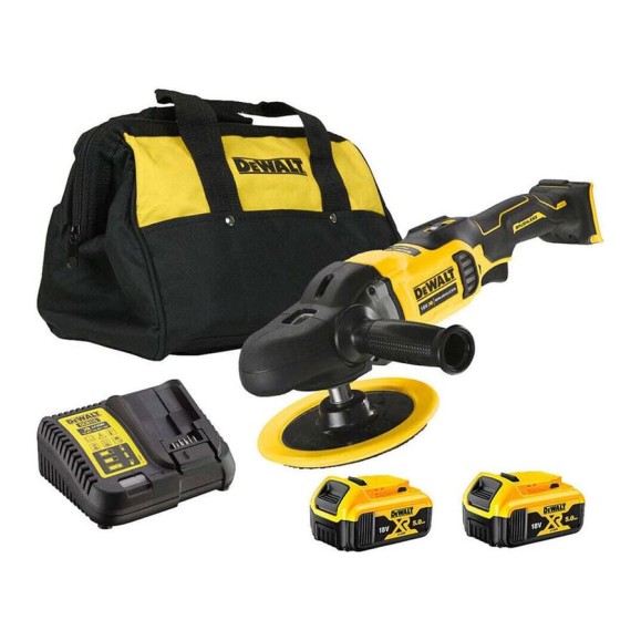 Полировальная орбитальная машина Dewalt DCM849P2, 18В, 180мм, 2 Акб, ЗУ, сумка DCM849P2-QW Полировальная орбитальная машина Dewalt DCM849P2, 18В, 180мм, 2 Акб, ЗУ, сумка DCM849P2-QW