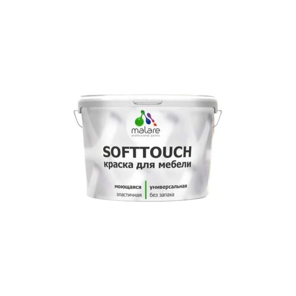 Резиновая краска для мебели MALARE SoftTouch для кухонных фасадов для дерева и МДФ, моющаяся быстросохнущая, полуглянцевая, пепельный блонд, 10 кг КСФТТЧЛПЕБПГ1000 Резиновая краска для мебели MALARE SoftTouch для кухонных фасадов для дерева и МДФ, моющаяся быстросохнущая, полуглянцевая, пепельный блонд, 10 кг КСФТТЧЛПЕБПГ1000