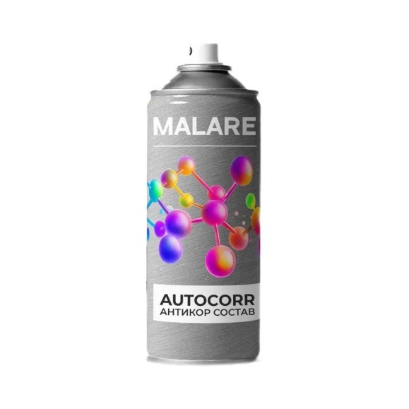 Аэрозольное антикорр покрытие для авто MALARE AutoCorr антикоррозийное в баллончиках для автомобиля RAL 9003 белый, матовая, 520 мл (0,36 кг) ААСАВТКР9003М0036