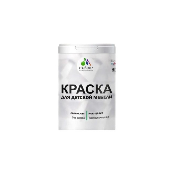 Резиновая краска MALARE для детской мебели для кухонных фасадов, мебели из дерева, моющаяся, быстросохнущая без запаха полуглянцевая, сочный цитрус, 1 кг КДТМБЛСОЦПГ0100 Резиновая краска MALARE для детской мебели для кухонных фасадов, мебели из дерева, моющаяся, быстросохнущая без запаха полуглянцевая, сочный цитрус, 1 кг КДТМБЛСОЦПГ0100