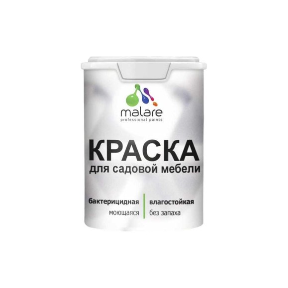 Резиновая краска MALARE для садовой мебели, по дереву, для наружных и внутренних работ, моющаяся без запаха полуглянцевая, эффект дежавю, 1 кг КСДМБЛЭФДПГ0100 Резиновая краска MALARE для садовой мебели, по дереву, для наружных и внутренних работ, моющаяся без запаха полуглянцевая, эффект дежавю, 1 кг КСДМБЛЭФДПГ0100