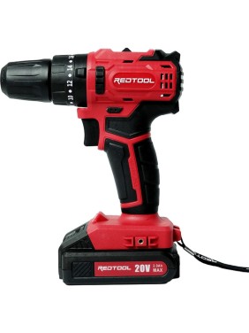 Ударная дрель с литий-ионным аккумулятором REDTOOL CS-1100SET 20В, 2000мАч, 50Нм, 2 скорости RT 1100